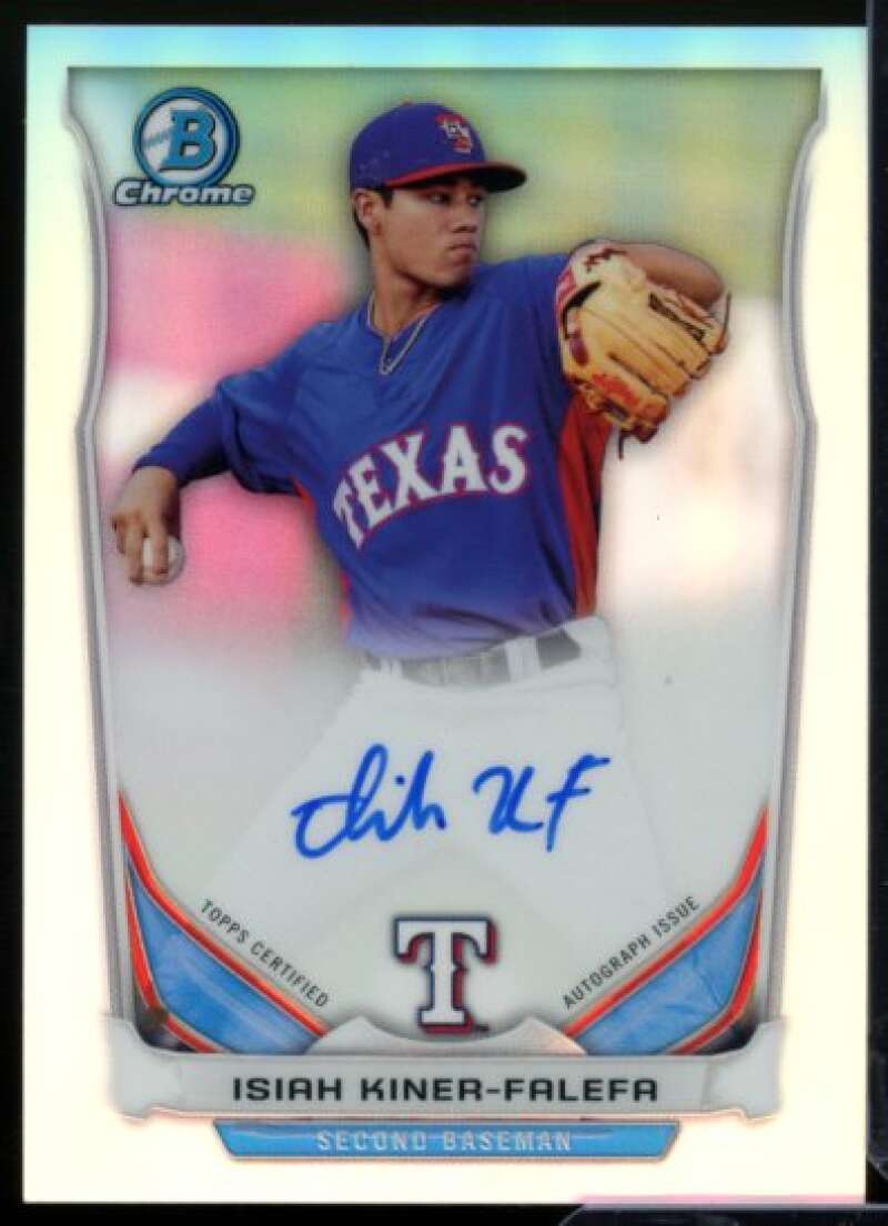 Isiah Kiner-Falefa RC 2014 Bowman Chrome Prospect Autographs Refractors #BCAPIK  Image 1