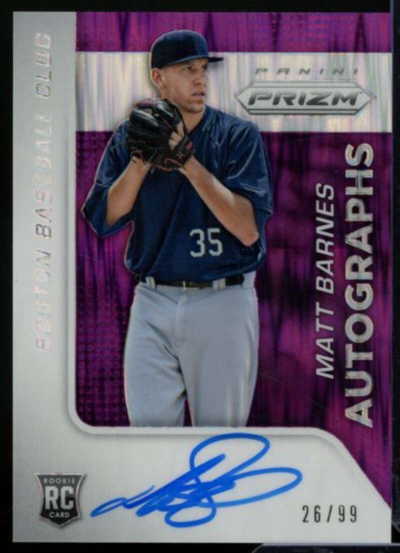Matt Barnes Rookie Card 2015 Panini Prizm Autograph Prizms Purple Flash #63  Image 1