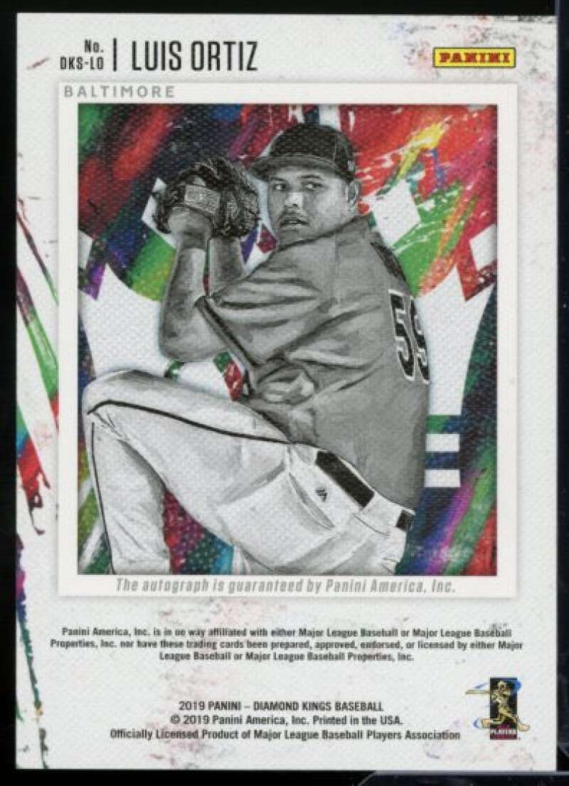 Luis Ortiz Card 2019 Diamond Kings DK Signatures Holo Gold #34  Image 2