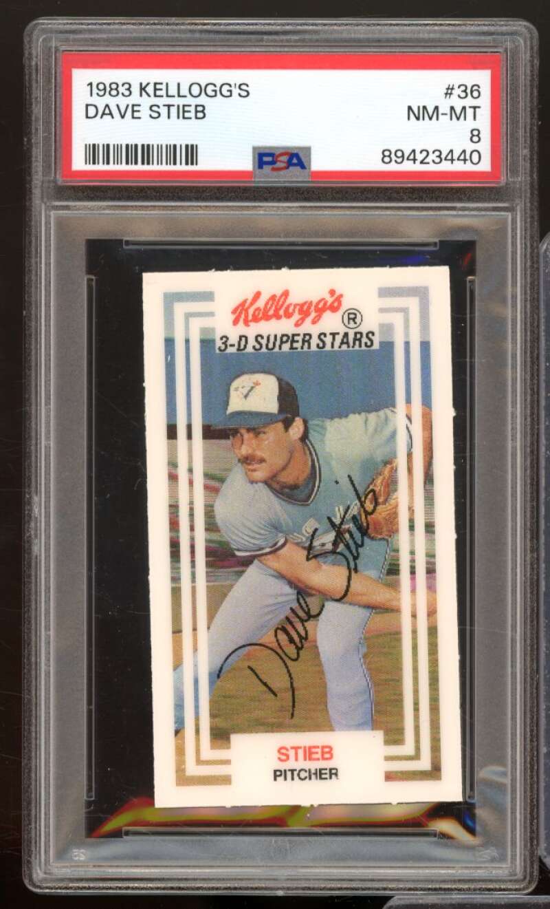 Dave Stieb Card 1983 Kellogg's #36 PSA 8 Image 1