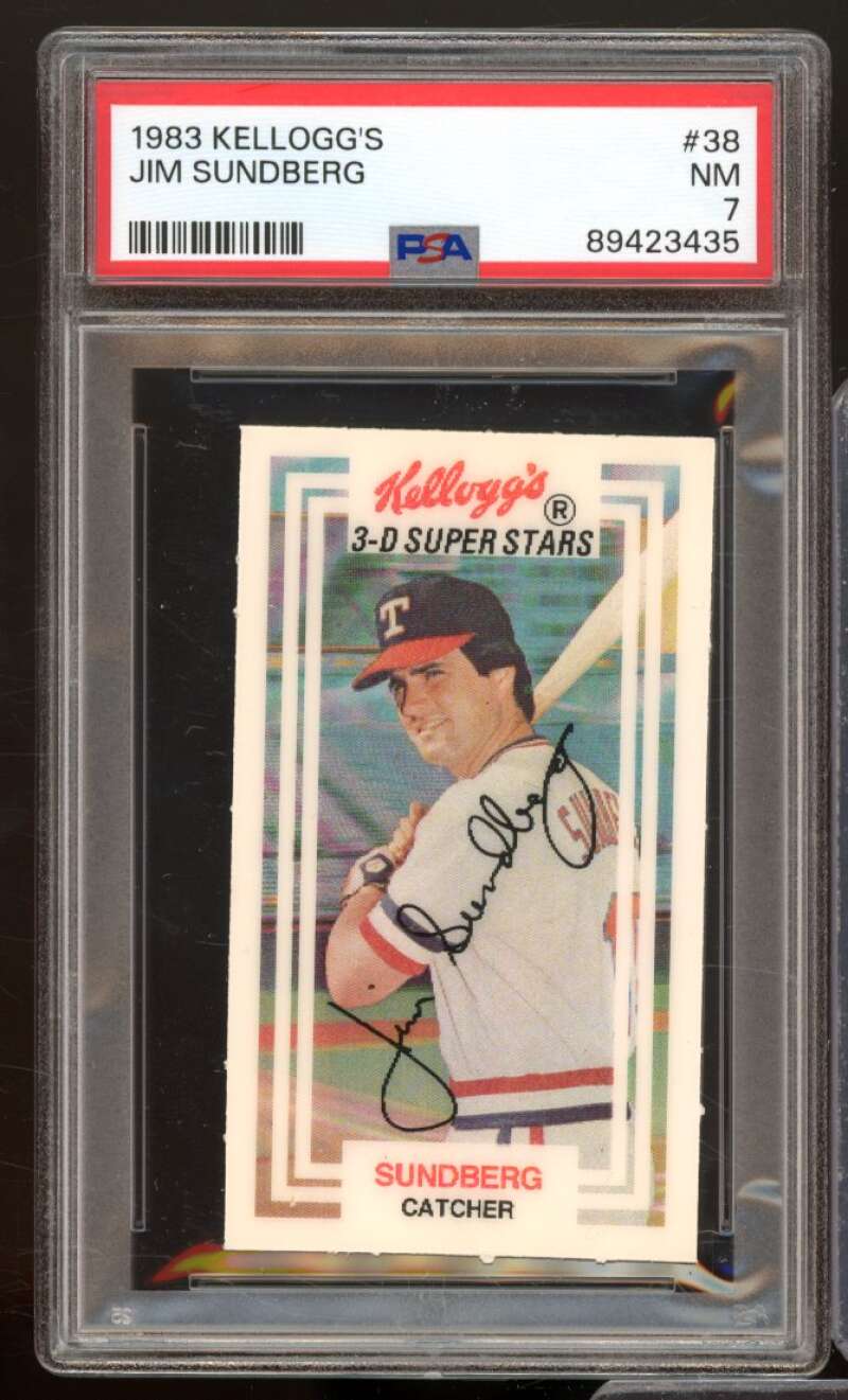 Jim Sundberg Card 1983 Kellogg's #38 PSA 7 Image 1