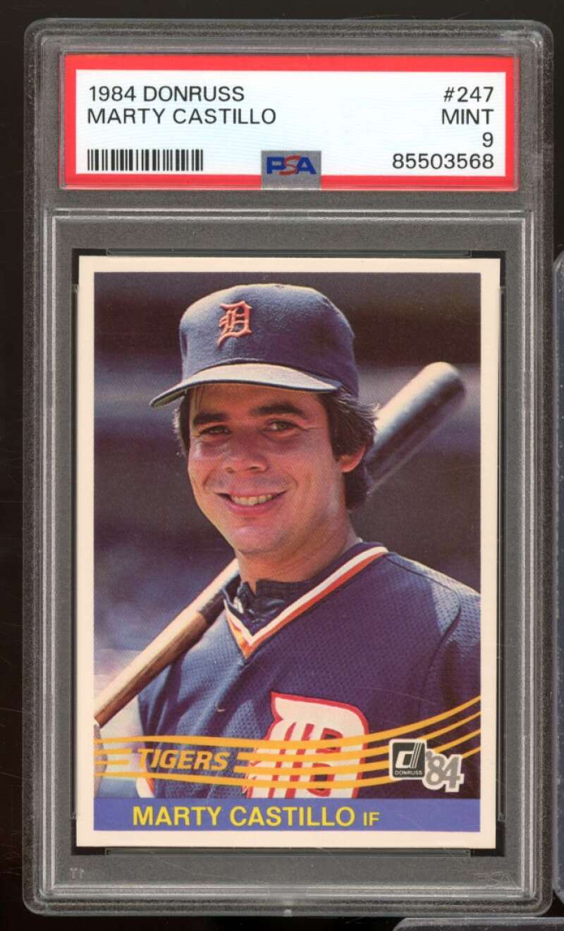 Marty Castillo Card 1984 Donruss #247 PSA 9 Image 1