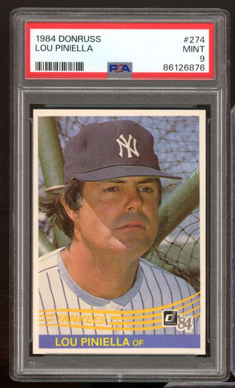 Lou Piniella Card 1984 Donruss #274 PSA 9 Image 1