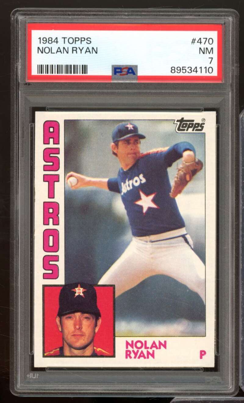 Nolan Ryan Card 1984 Topps #470 PSA 7 Image 1