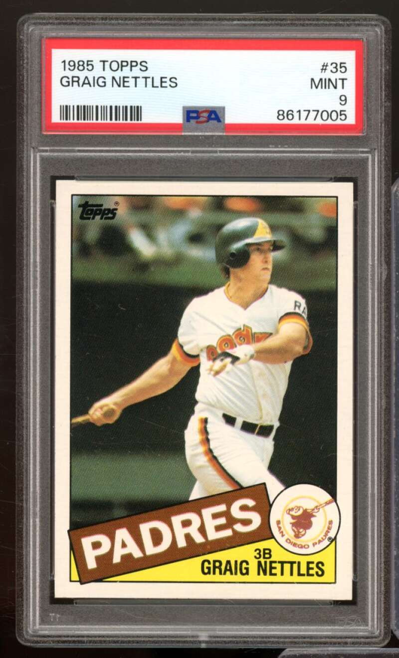 Graig Nettles Card 1985 Topps #35 PSA 9 Image 1