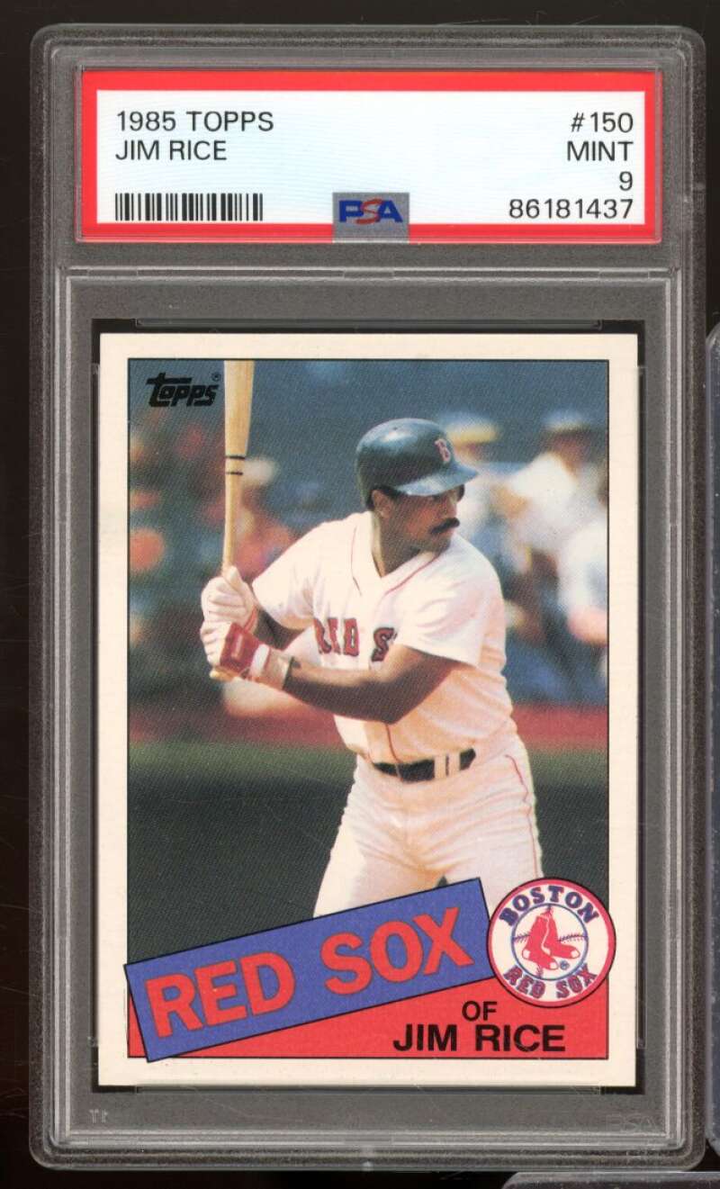 Jim Rice Card 1985 Topps #150 PSA 9 Image 1