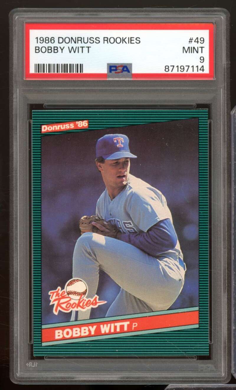 Bobby Witt Rookie Card 1986 Donruss Rookies #49 PSA 9 Image 1