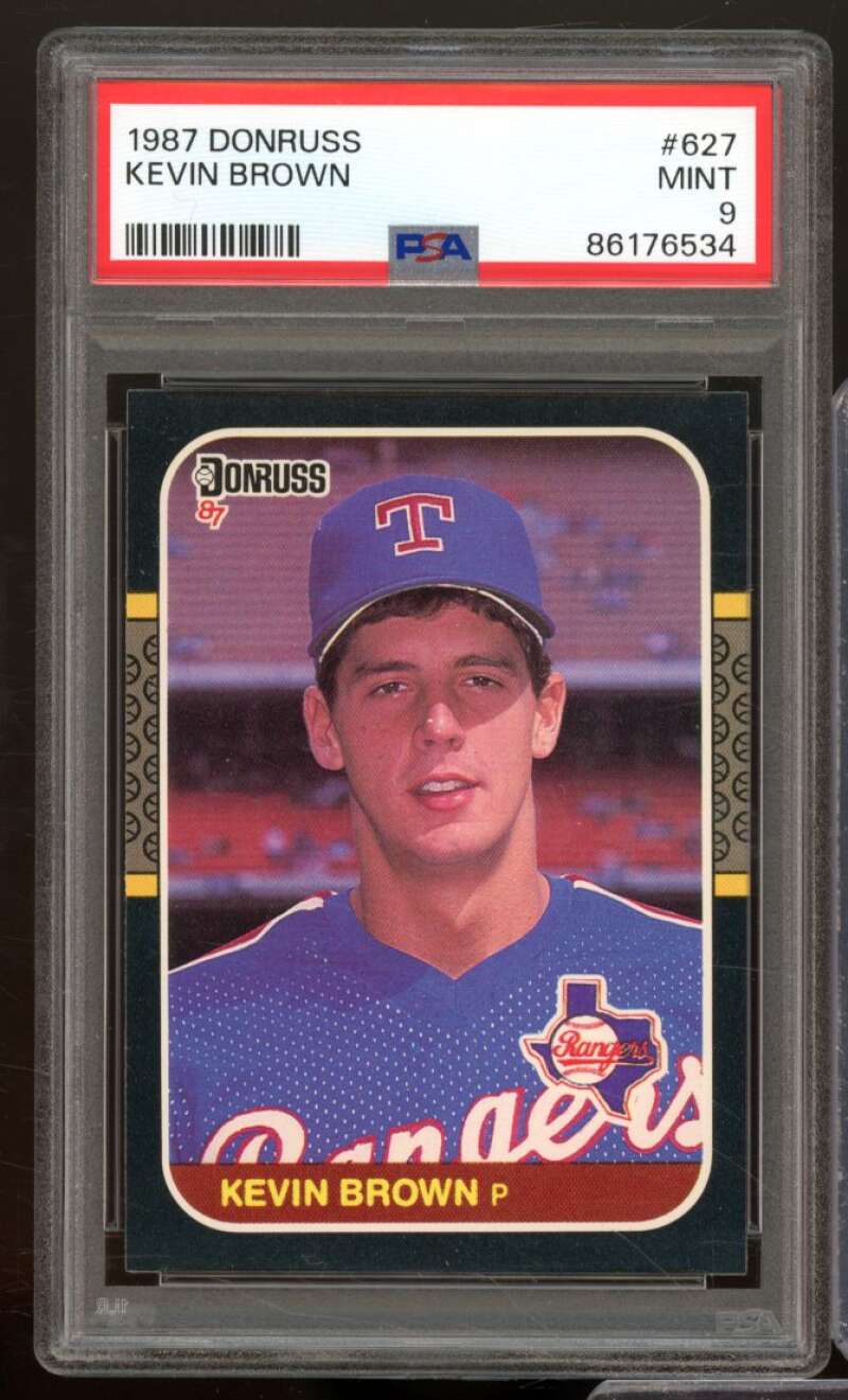 Kevin Brown Rookie Card 1987 Donruss #627 PSA 9 Image 1