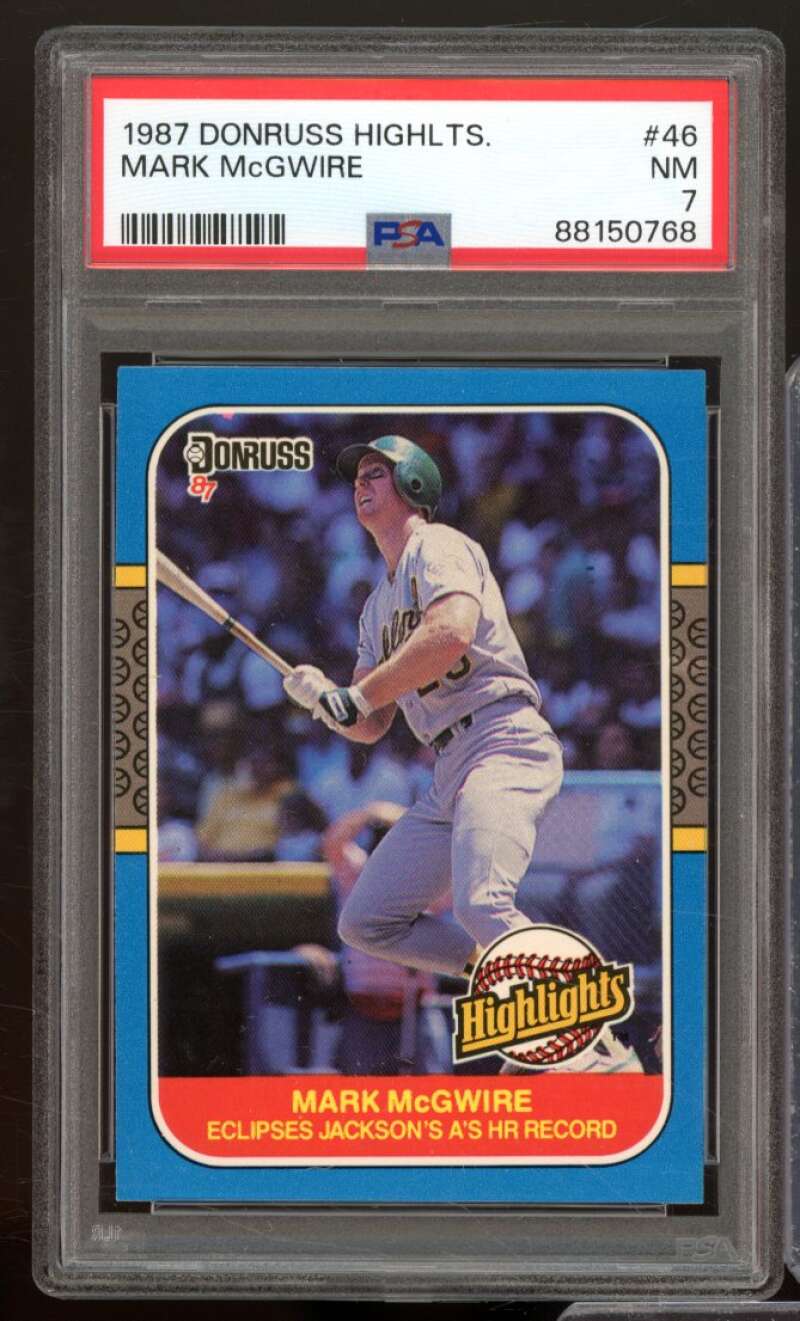 Mark McGwire Card 1987 Donruss #46 PSA 7 Image 1