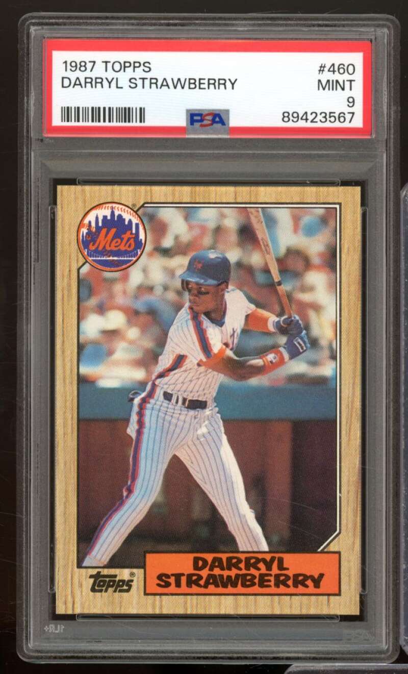 Darryl Strawberry Card 1987 Topps #460 PSA 9 Image 1