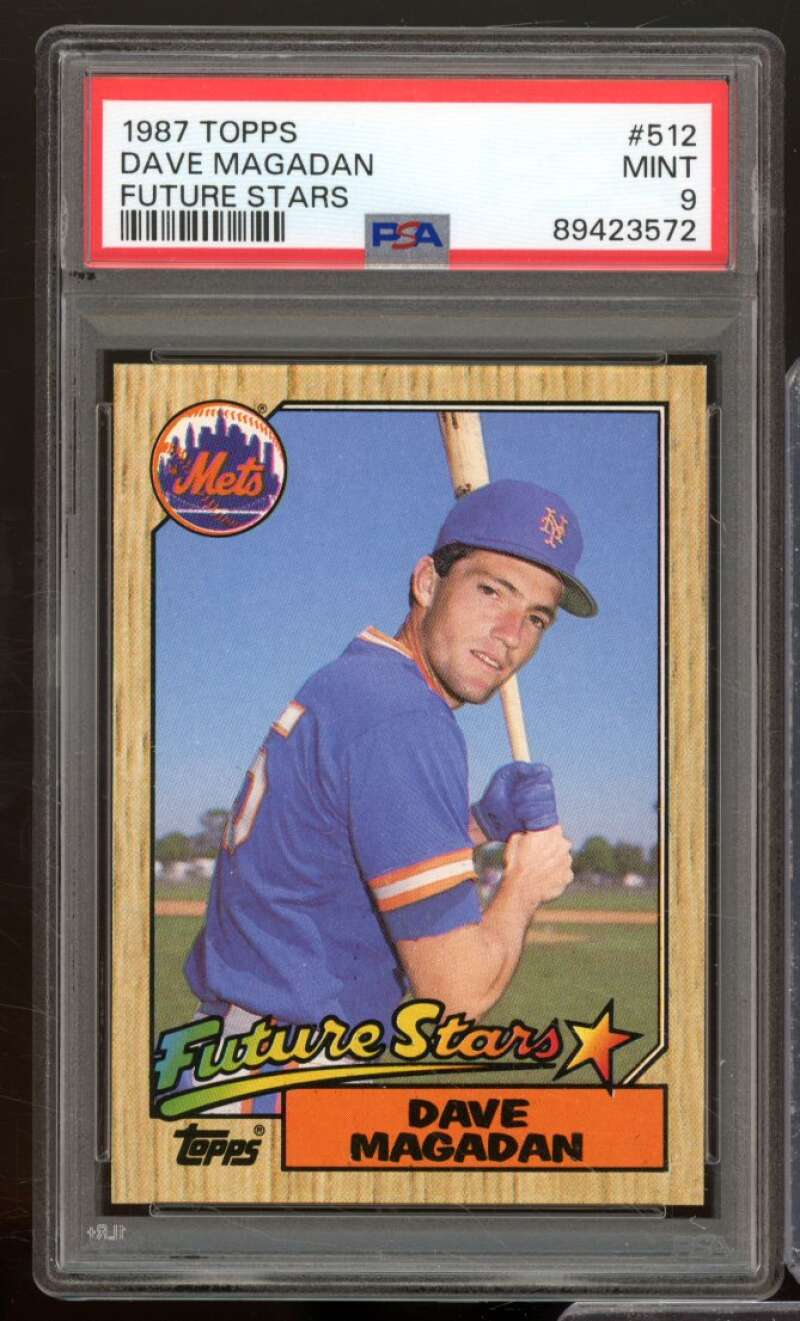 Dave Magadan Rookie Card 1987 Topps #512 PSA 9 Image 1