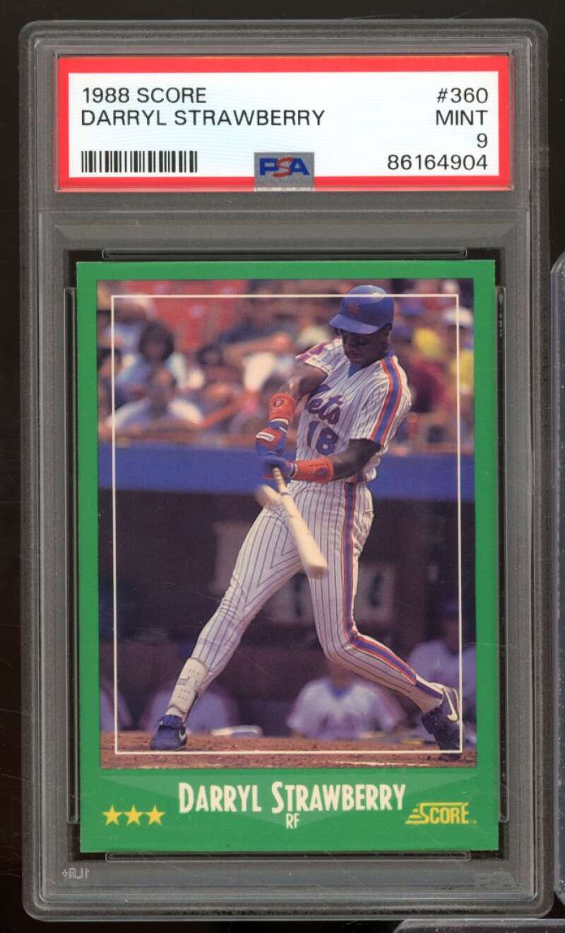 Darryl Strawberry Card 1988 Score #360 PSA 9 Image 1