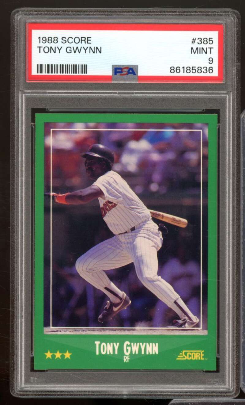 Tony Gwynn Card 1988 Score #385 PSA 9 Image 1