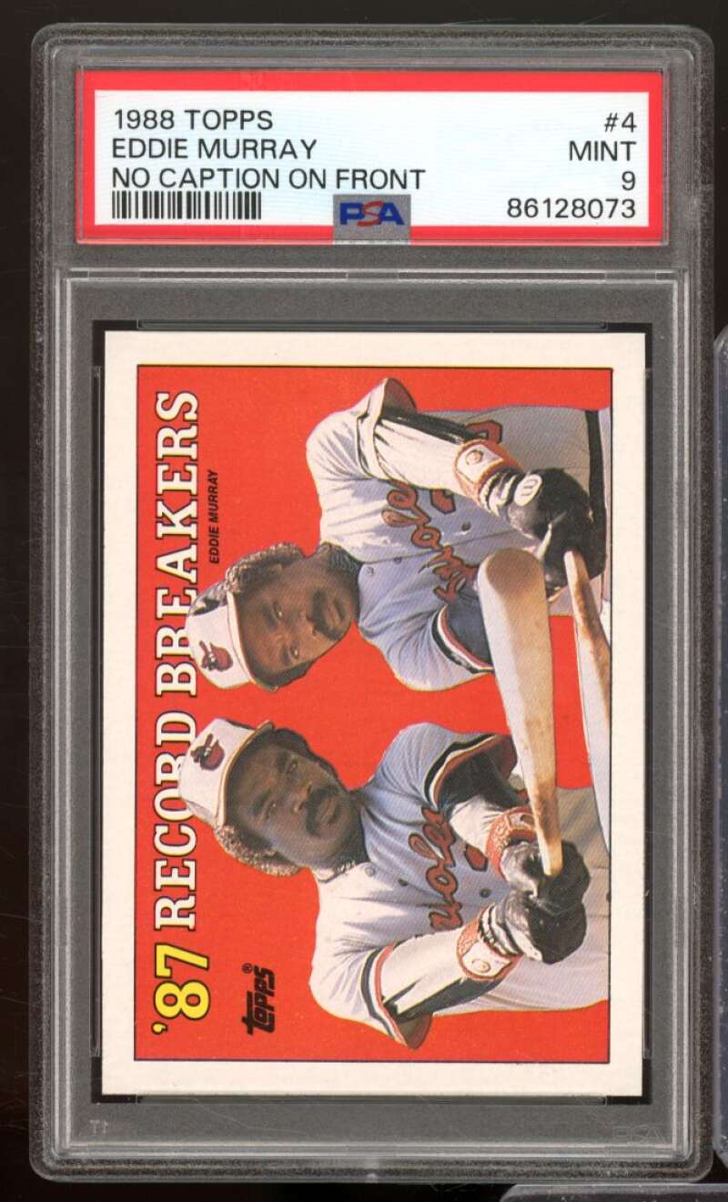 Eddie Murray Card 1988 Topps #4 PSA 9 Image 1