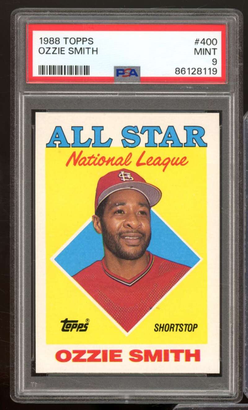 Ozzie Smith Card 1988 Topps #400 PSA 9 Image 1