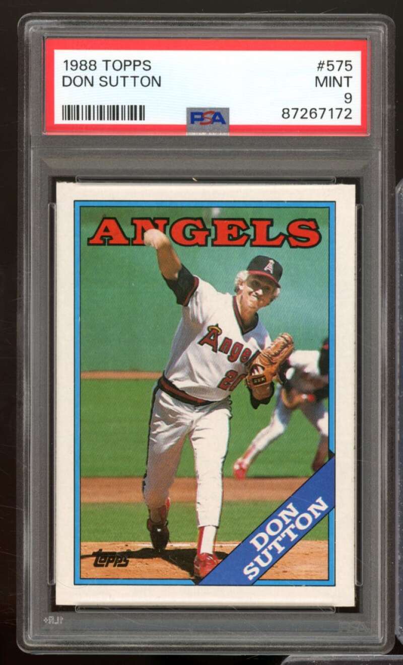 Don Sutton Card 1988 Topps #575 PSA 9 Image 1