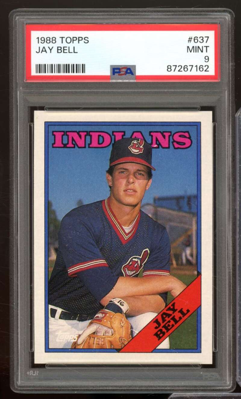 Jay Bell Rookie Card 1988 Topps #637 PSA 9 Image 1