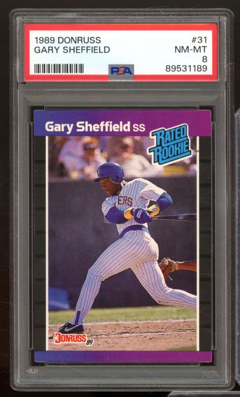 Gary Sheffield Rookie Card 1989 Donruss #31 PSA 8 Image 1