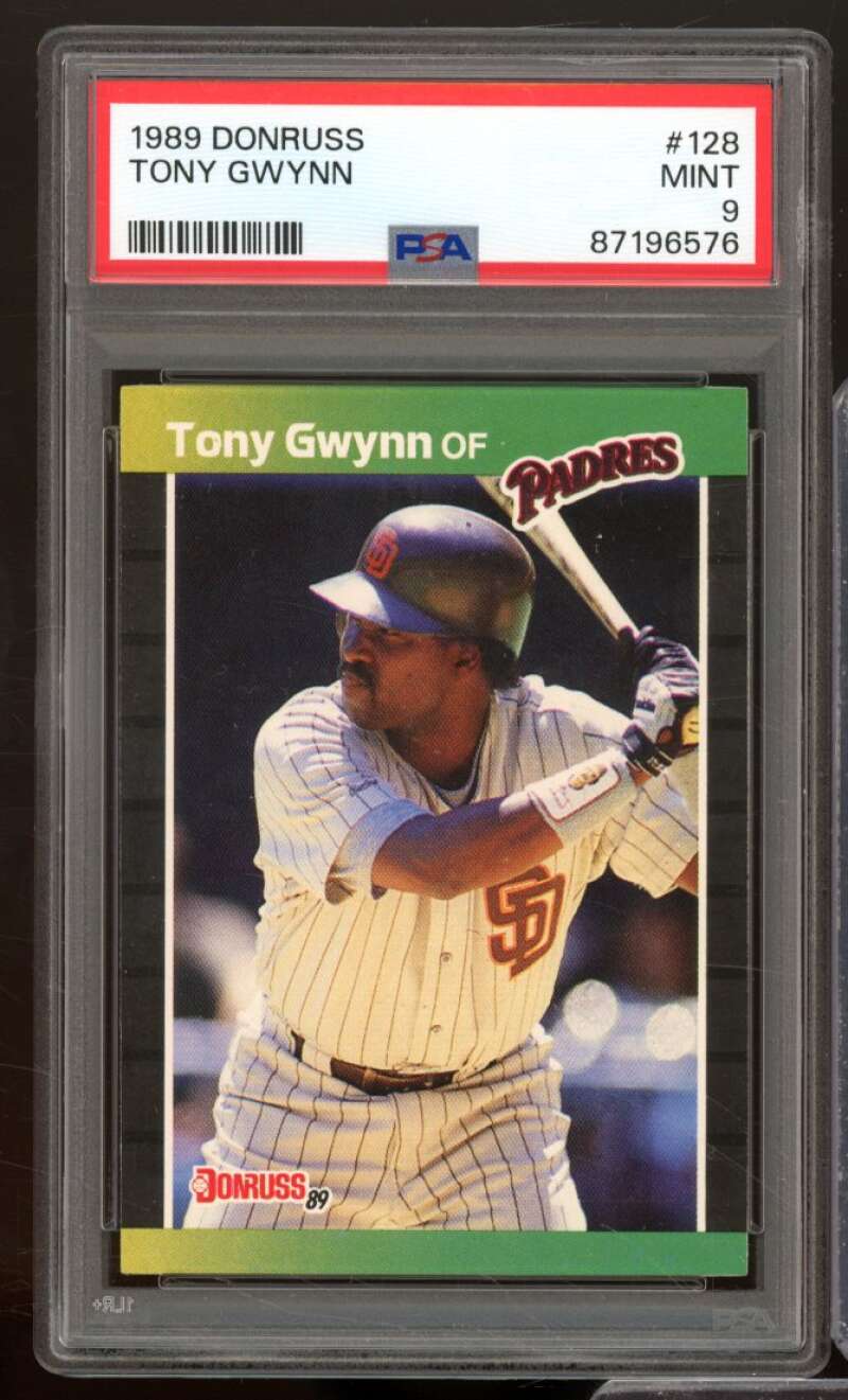 Tony Gwynn Card 1989 Donruss #128 PSA 9 Image 1