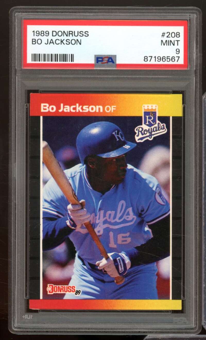 Bo Jackson Card 1989 Donruss #208 PSA 9 Image 1