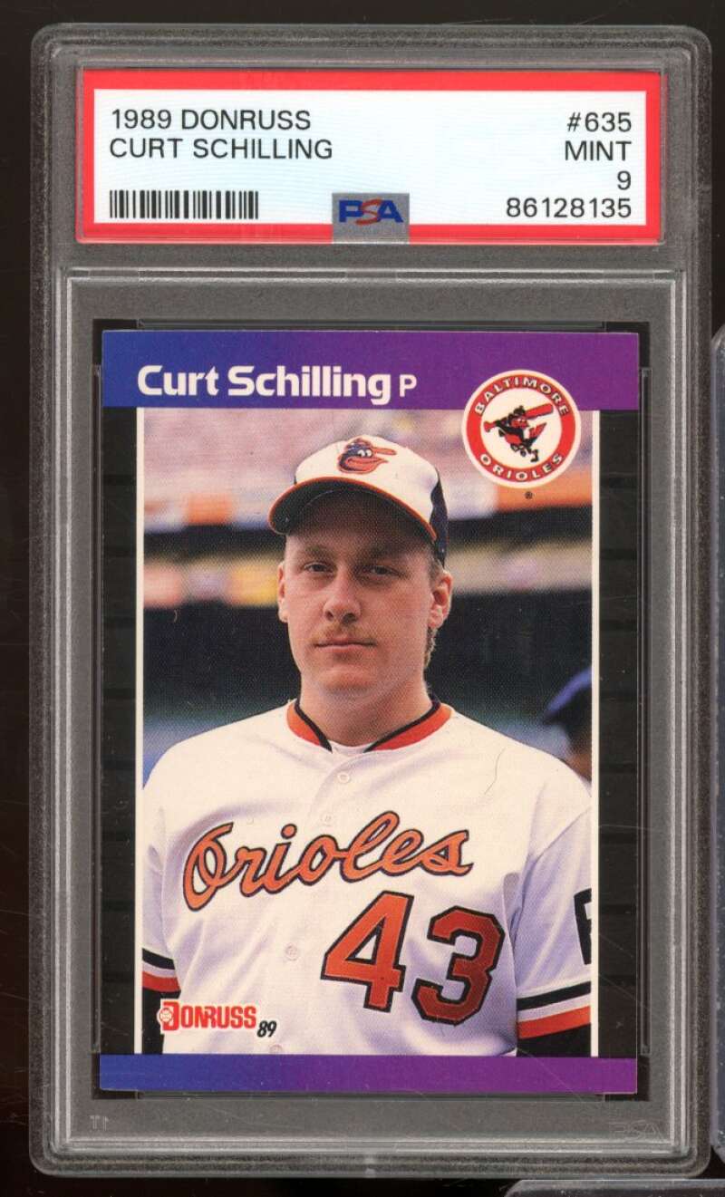 Curt Schilling Rookie Card 1989 Donruss #635 PSA 9 Image 1