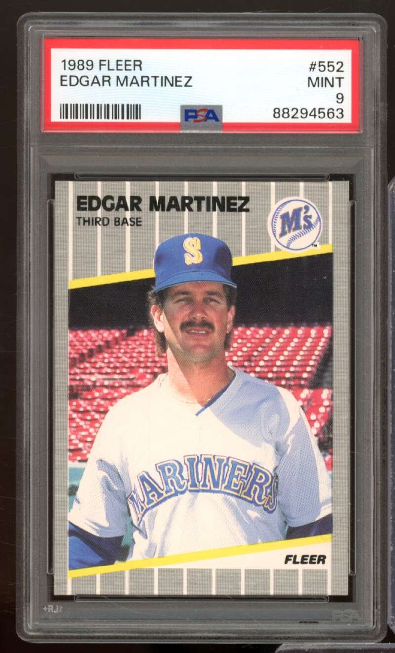 Edgar Martinez Card 1989 Fleer #552 PSA 9 Image 1