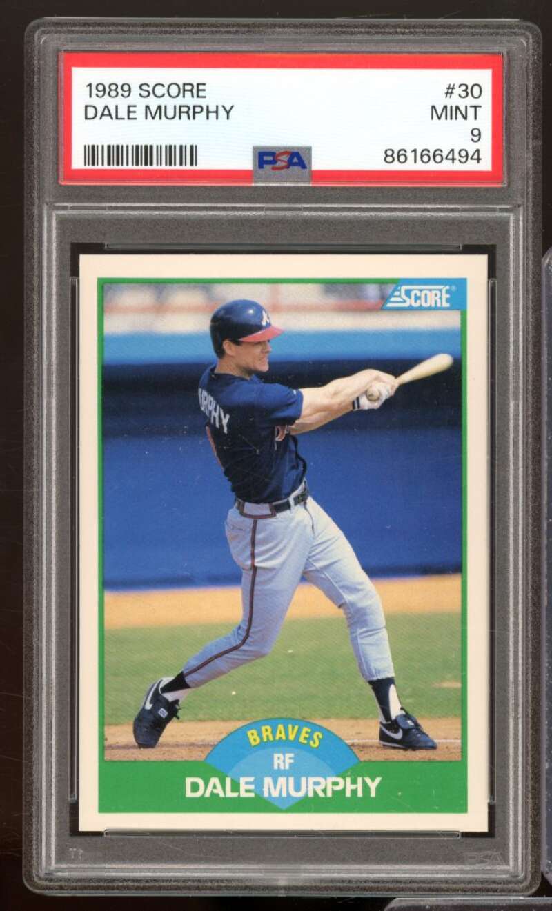 Dale Murphy Card 1989 Score #30 PSA 9 Image 1