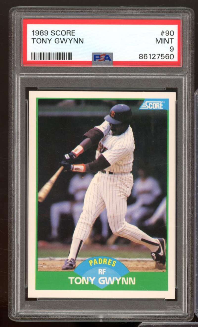 Tony Gwynn Card 1989 Score #90 PSA 9 Image 1