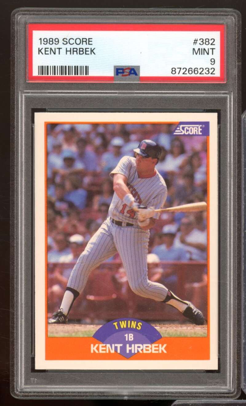 Kent Hrbek Card 1989 Score #382 PSA 9 Image 1