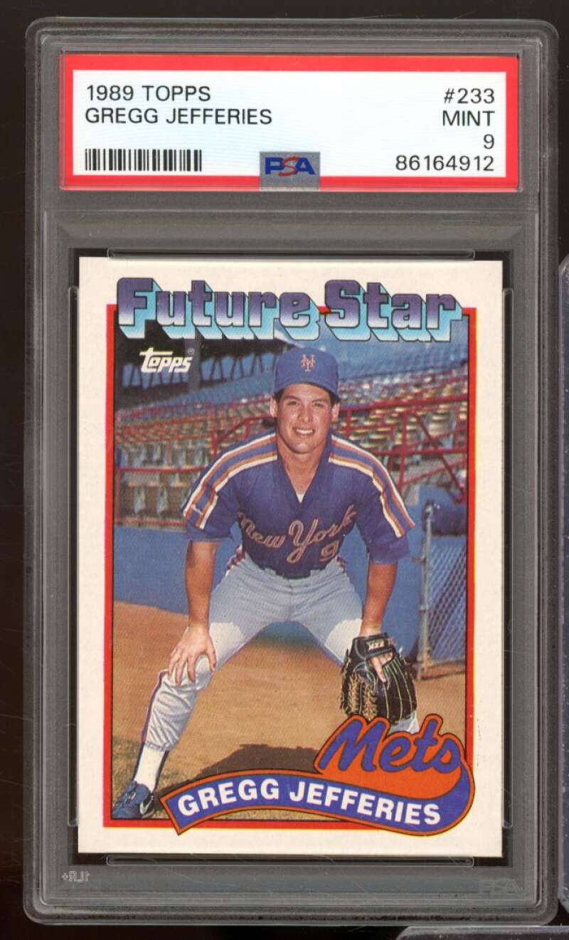 Gregg Jefferies Card 1989 Topps #233 PSA 9 Image 1