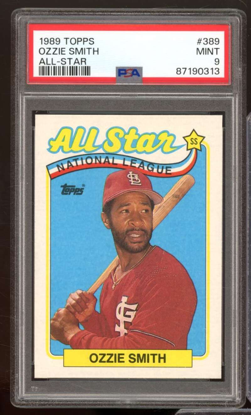 Ozzie Smith Card 1989 Topps #389 PSA 9 Image 1