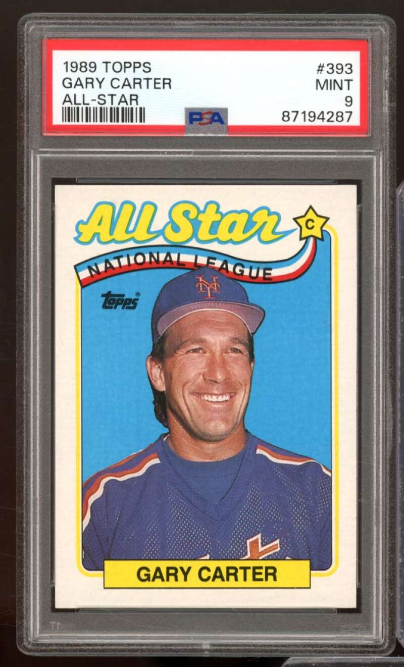 Gary Carter All-Star Card 1989 Topps #393 PSA 9 Image 1