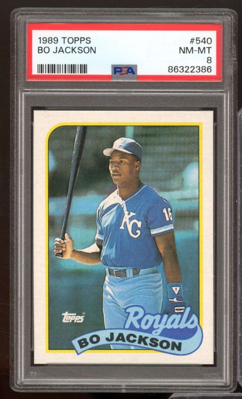 Bo Jackson Card 1989 Topps #540 PSA 8 Image 1