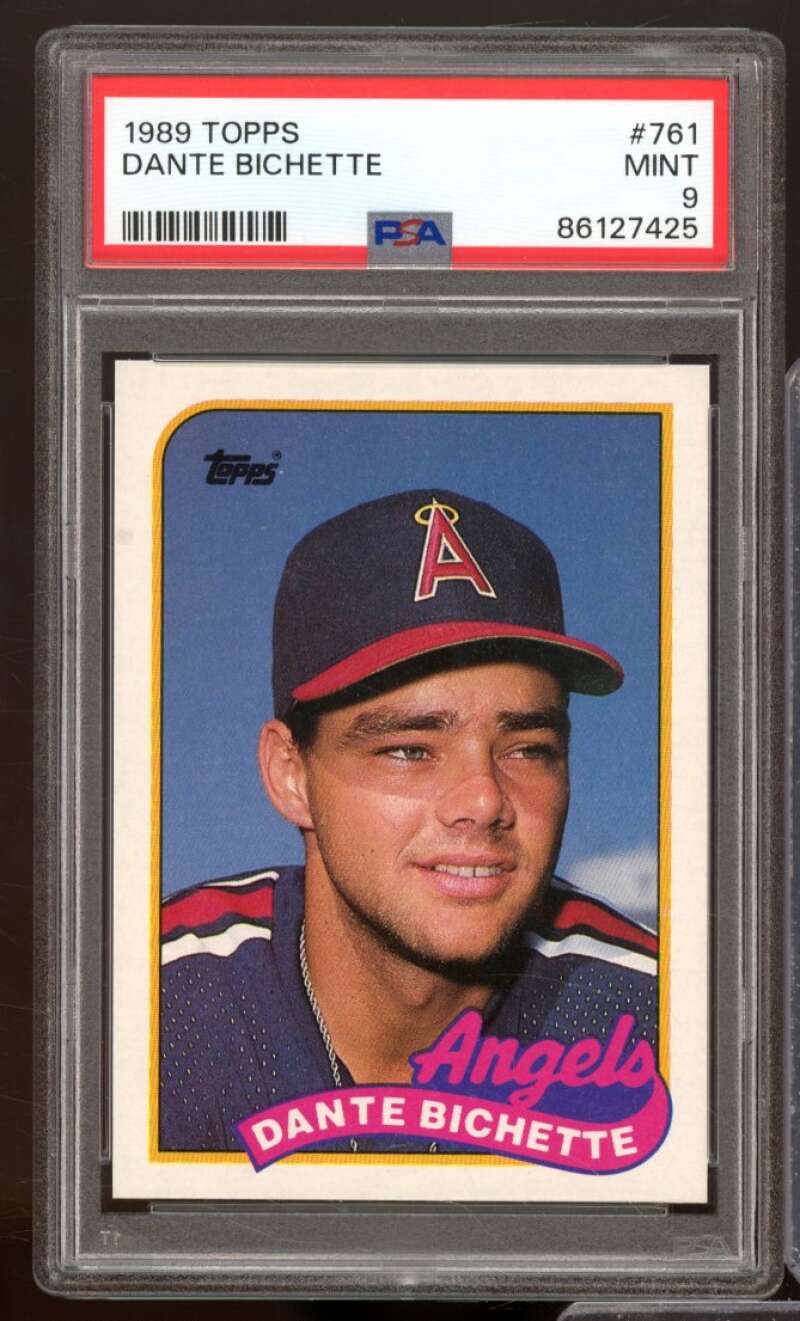 Dante Bichette Rookie Card 1989 Topps #761 PSA 9 Image 1