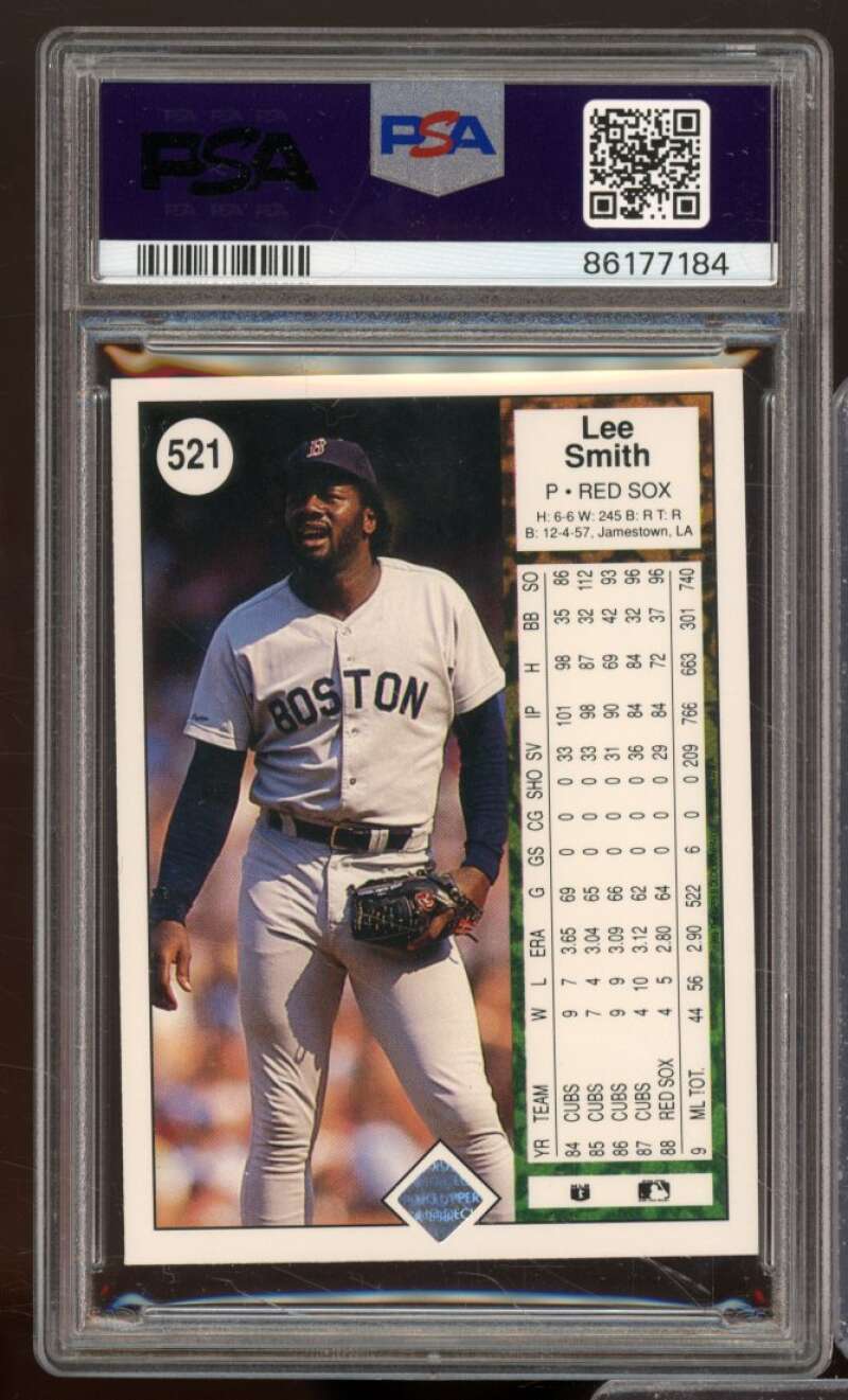 Lee Smith Card 1989 Upper Deck #521 PSA 9 Image 2