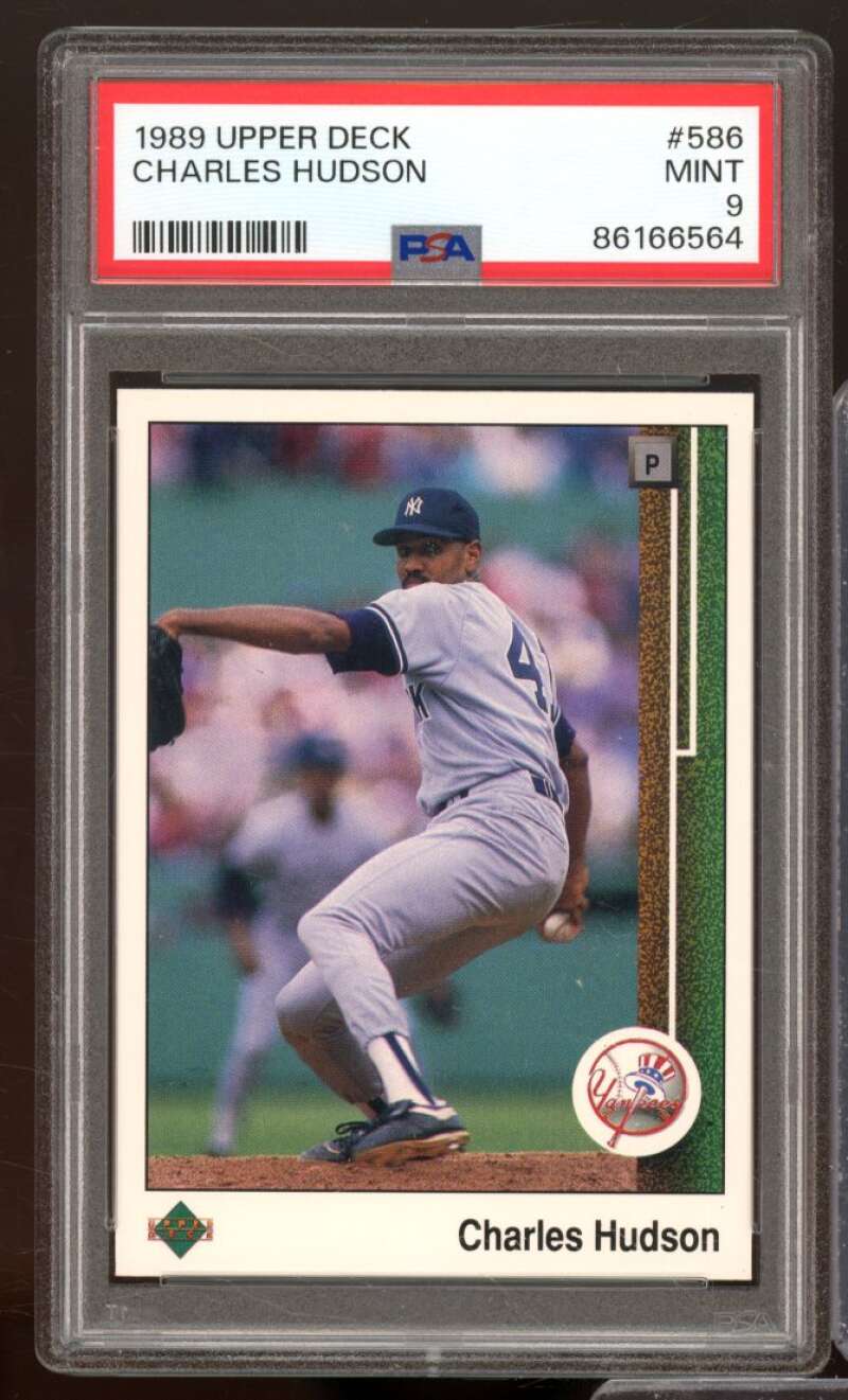 Charles Hudson Card 1989 Upper Deck #586 PSA 9 Image 1