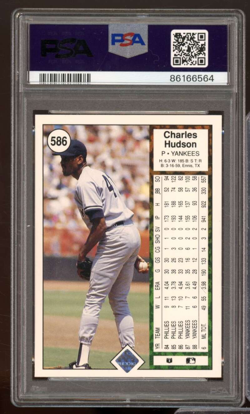 Charles Hudson Card 1989 Upper Deck #586 PSA 9 Image 2