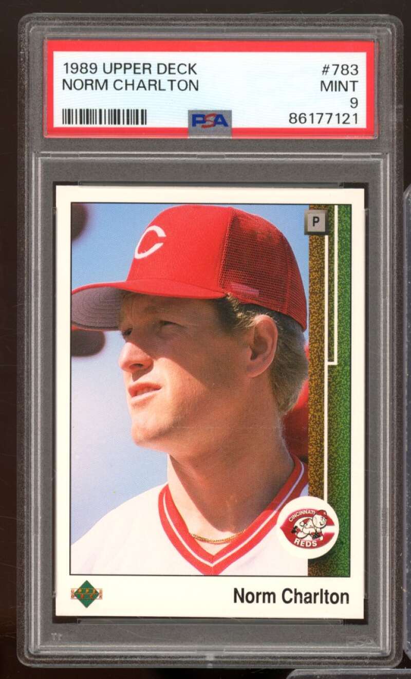 Norm Charlton Rookie Card 1989 Upper Deck #783 PSA 9 Image 1