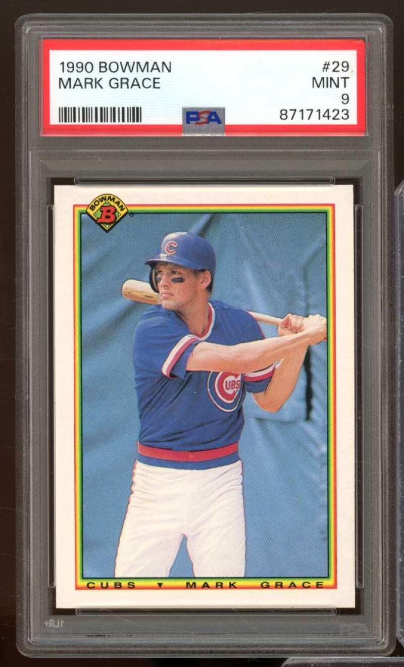 Mark Grace Card 1990 Bowman #29 PSA 9 Image 1