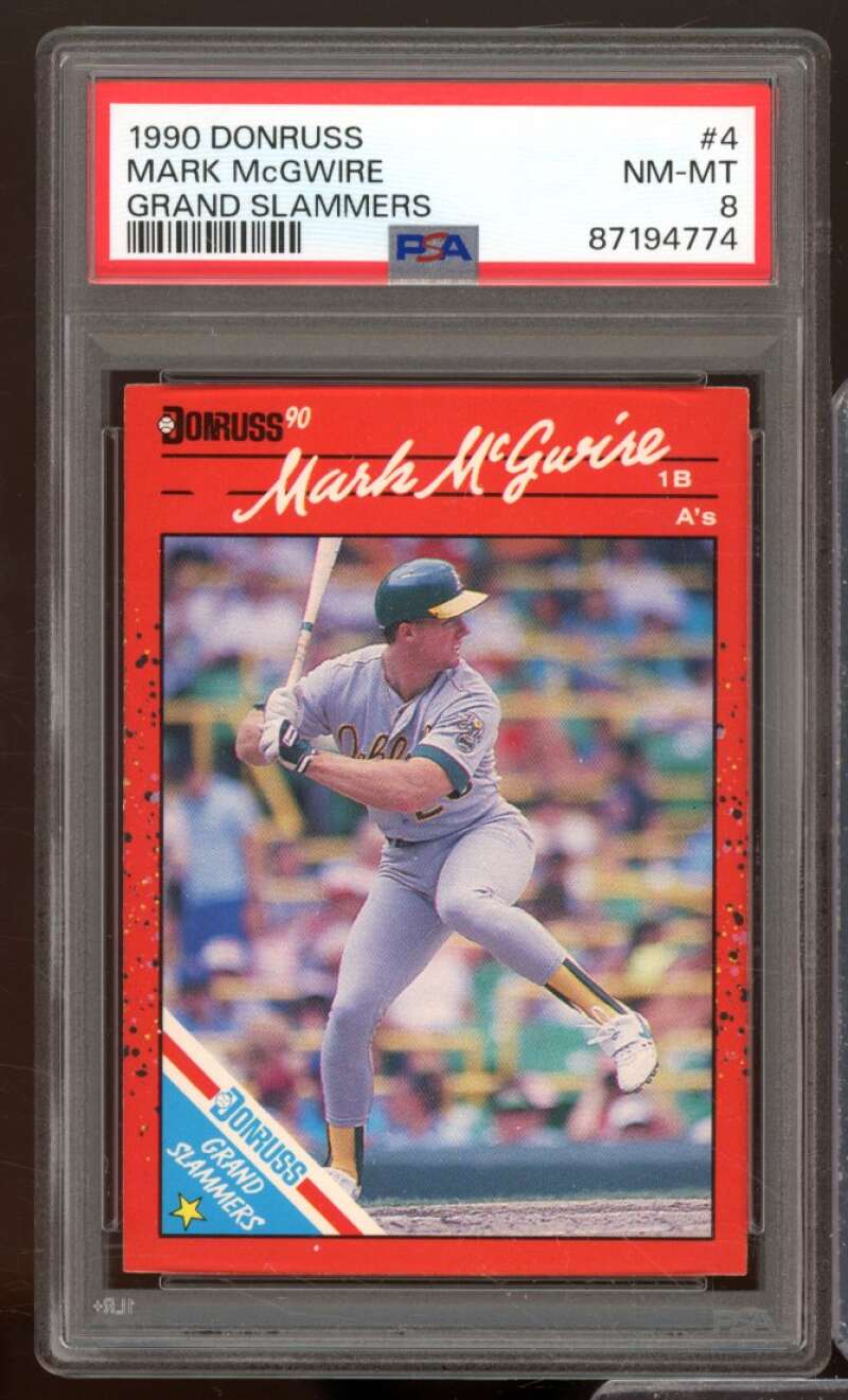 Mark McGwire Card 1990 Donruss #4 PSA 8 Image 1