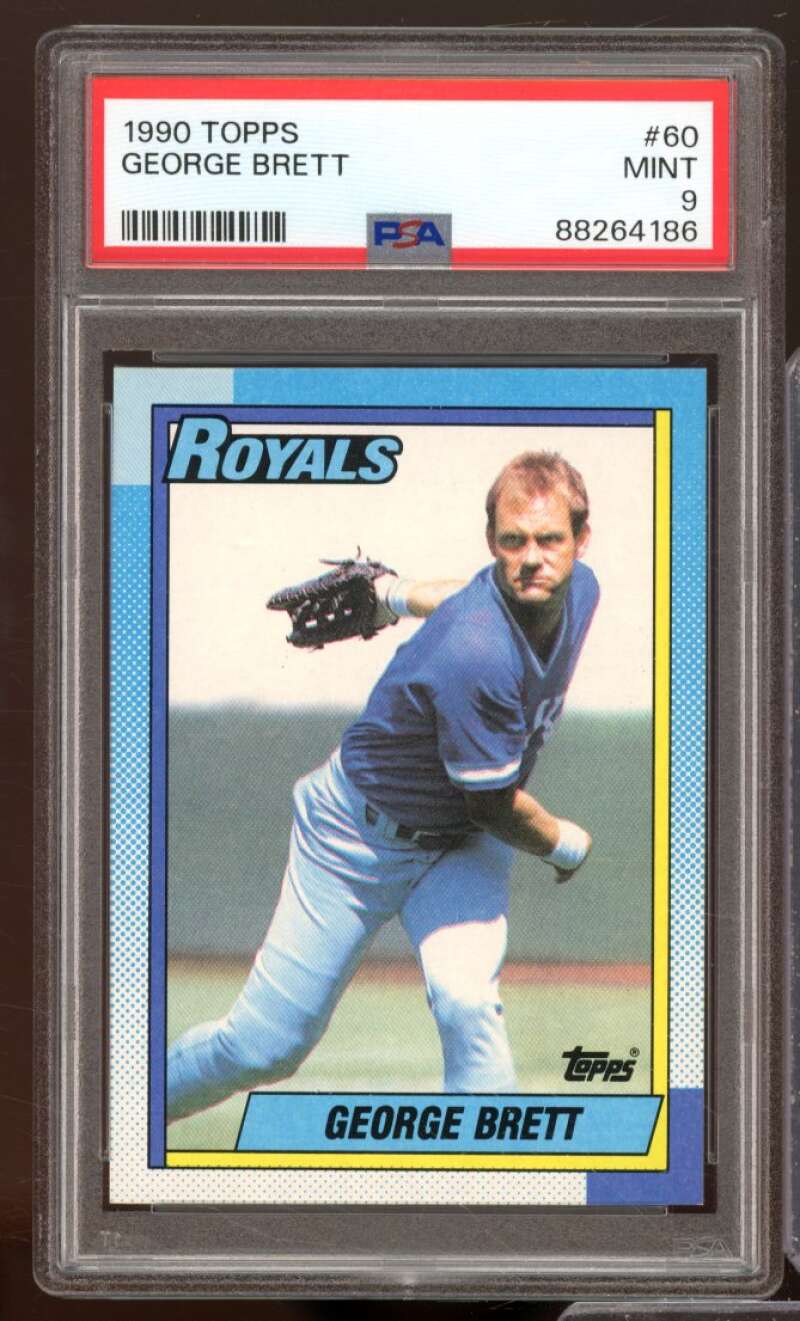 George Brett Card 1990 Topps #60 PSA 9 Image 1