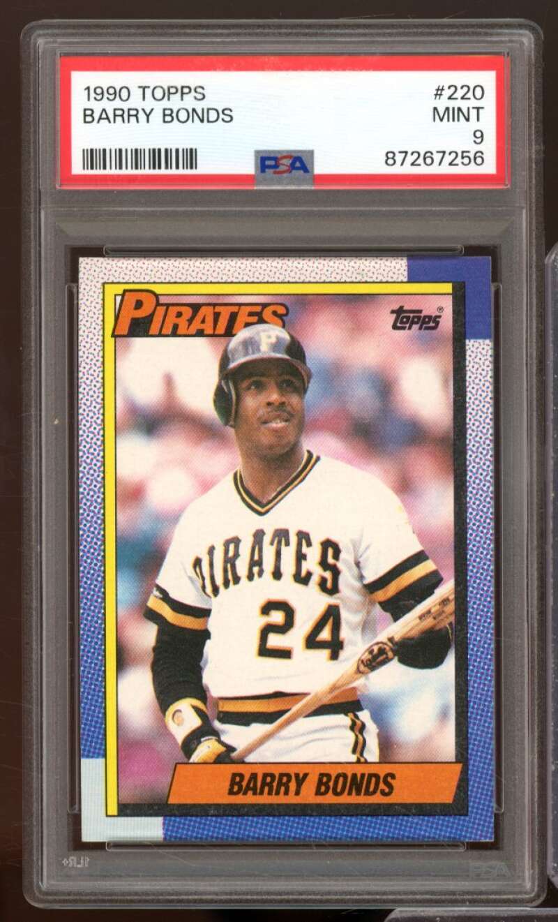 Barry Bonds Card 1990 Topps #220 PSA 9 Image 1