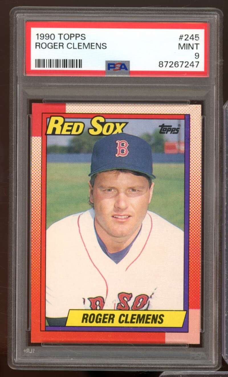 Roger Clemens Card 1990 Topps #245 PSA 9 Image 1