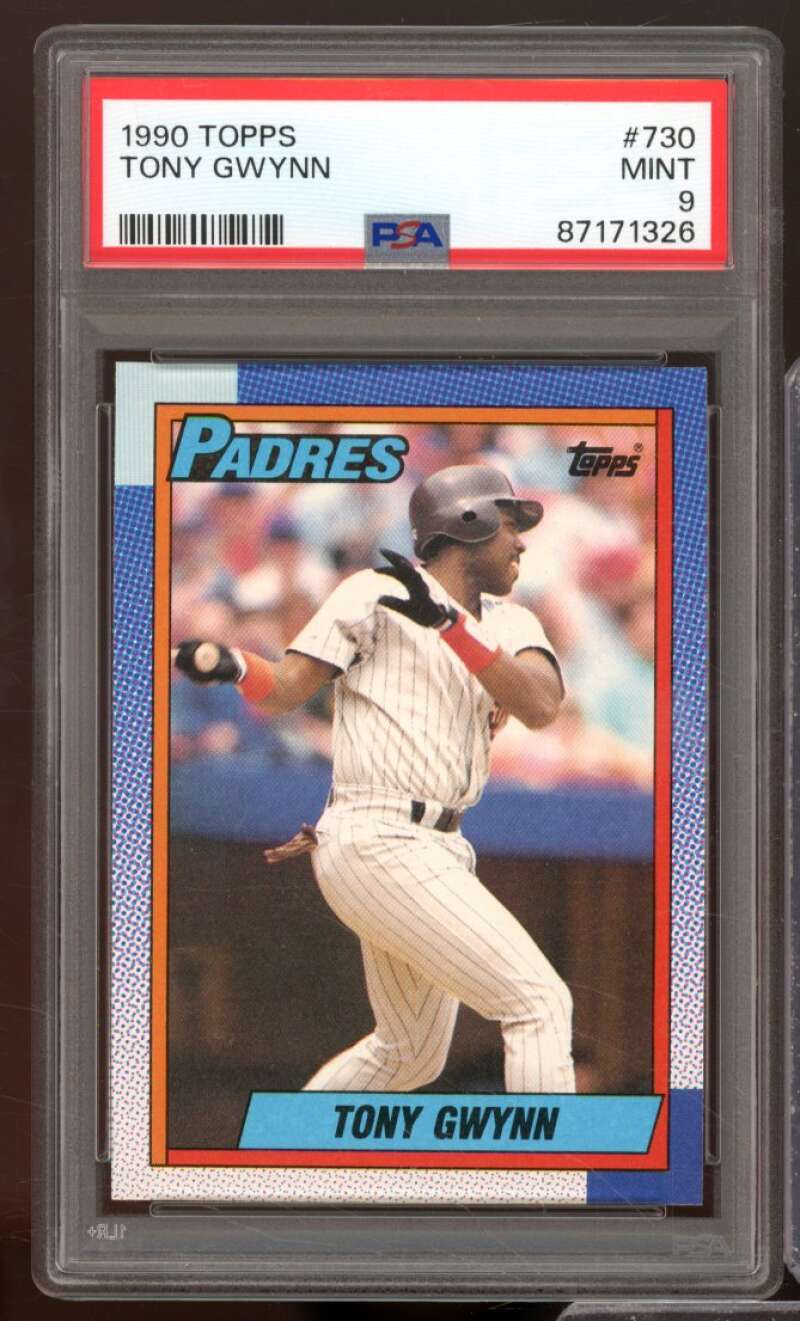 Tony Gwynn Card 1990 Topps #730 PSA 9 Image 1