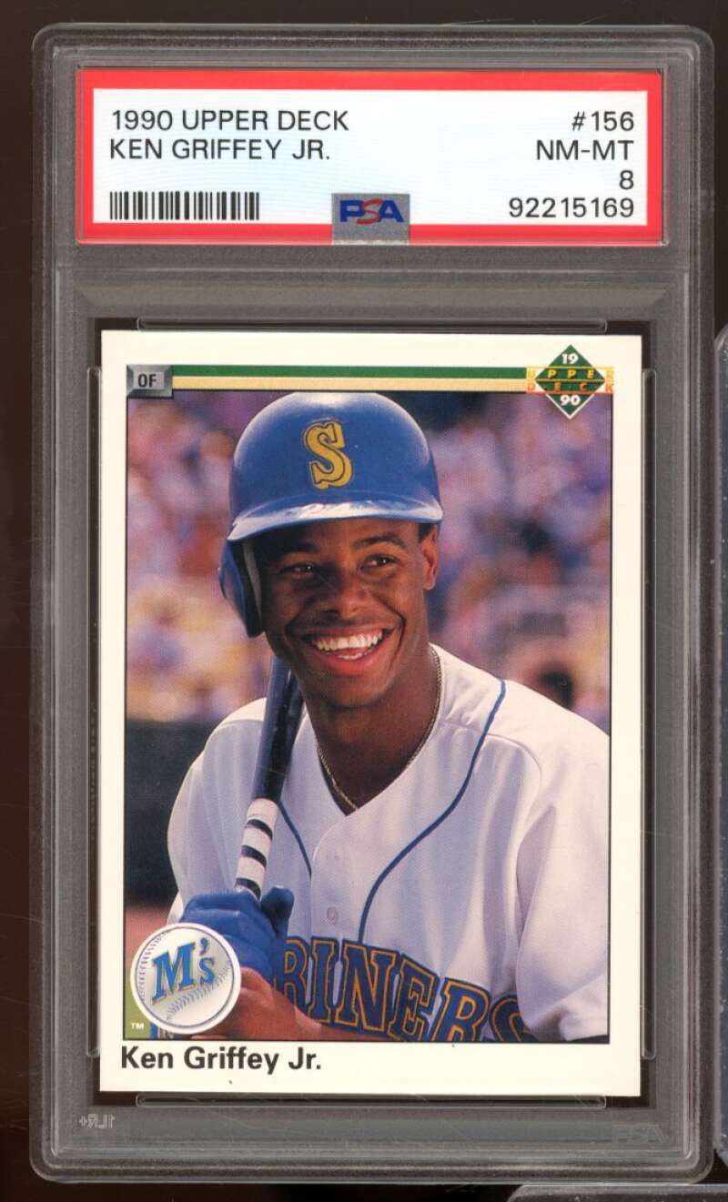 Ken Griffey Jr. Card 1990 Upper Deck #156 PSA 8 Image 1