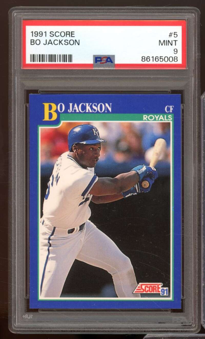 Bo Jackson Card 1991 Score #5 PSA 9 Image 1