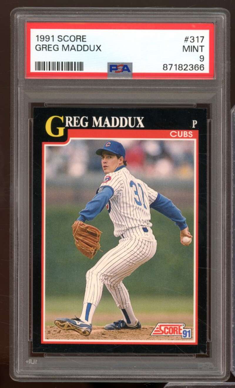 Greg Maddux Card 1991 Score #317 PSA 9 Image 1