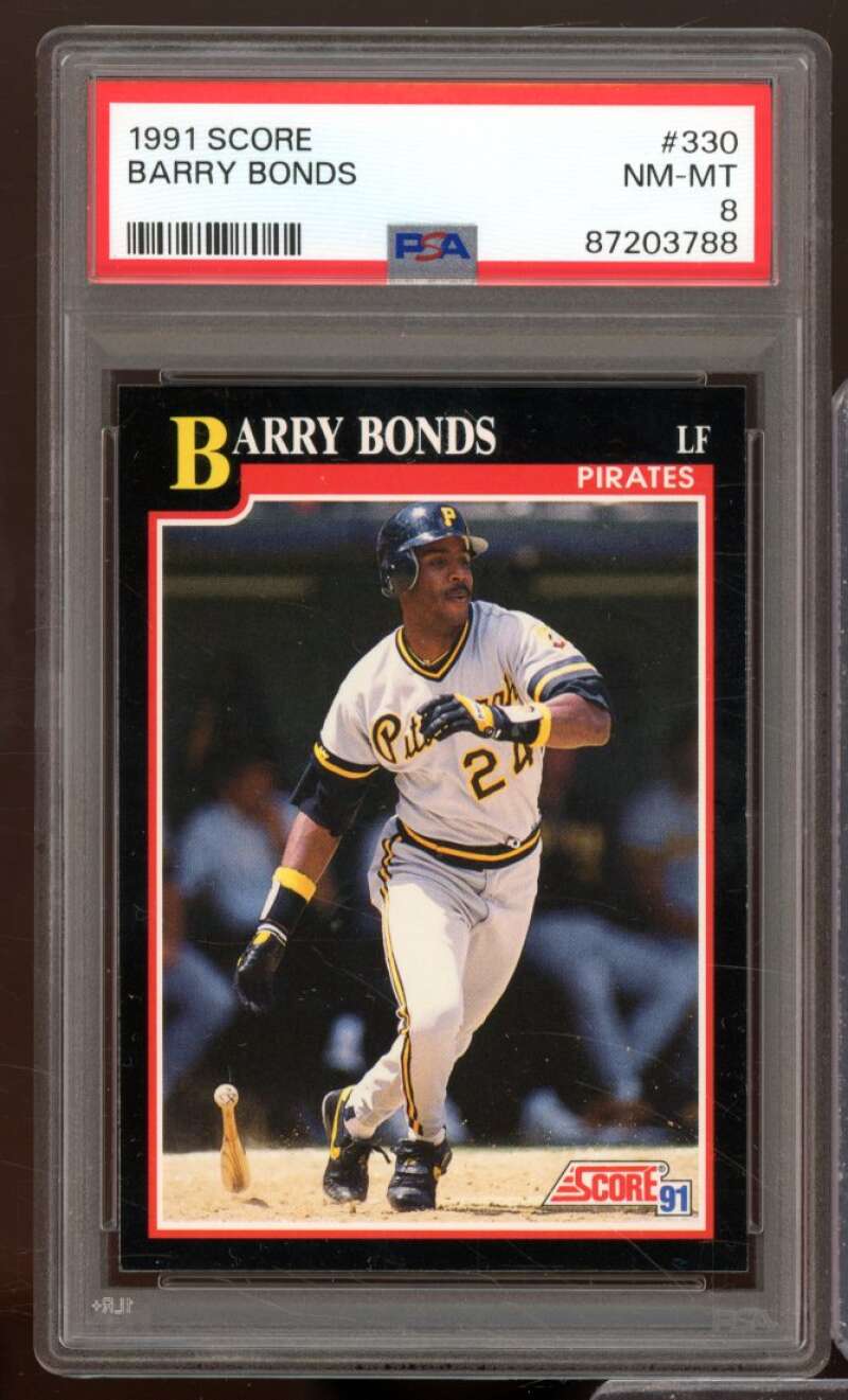 Barry Bonds Card 1991 Score #330 PSA 8 Image 1