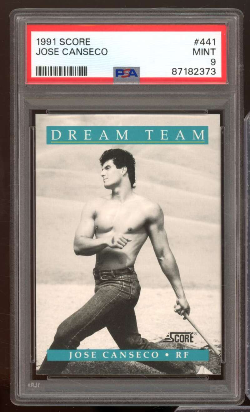 Jose Canseco Card 1991 Score #441 PSA 9 Image 1