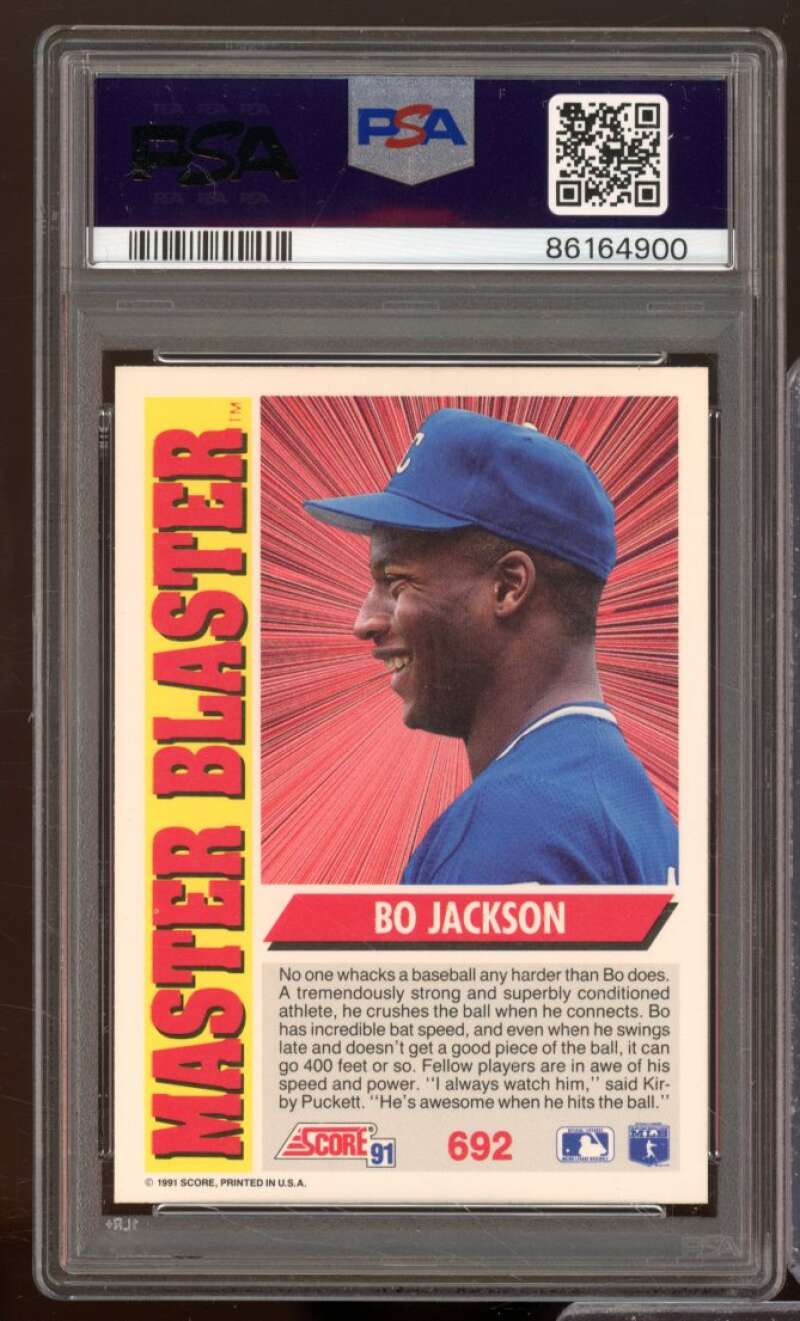 Bo Jackson Card 1991 Score #692 PSA 9 Image 2